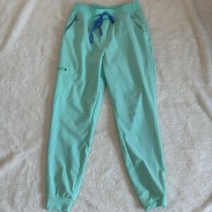 FIGS High Waisted Zamora Limited Edition Mariner Teal Women's M Scrub Pants